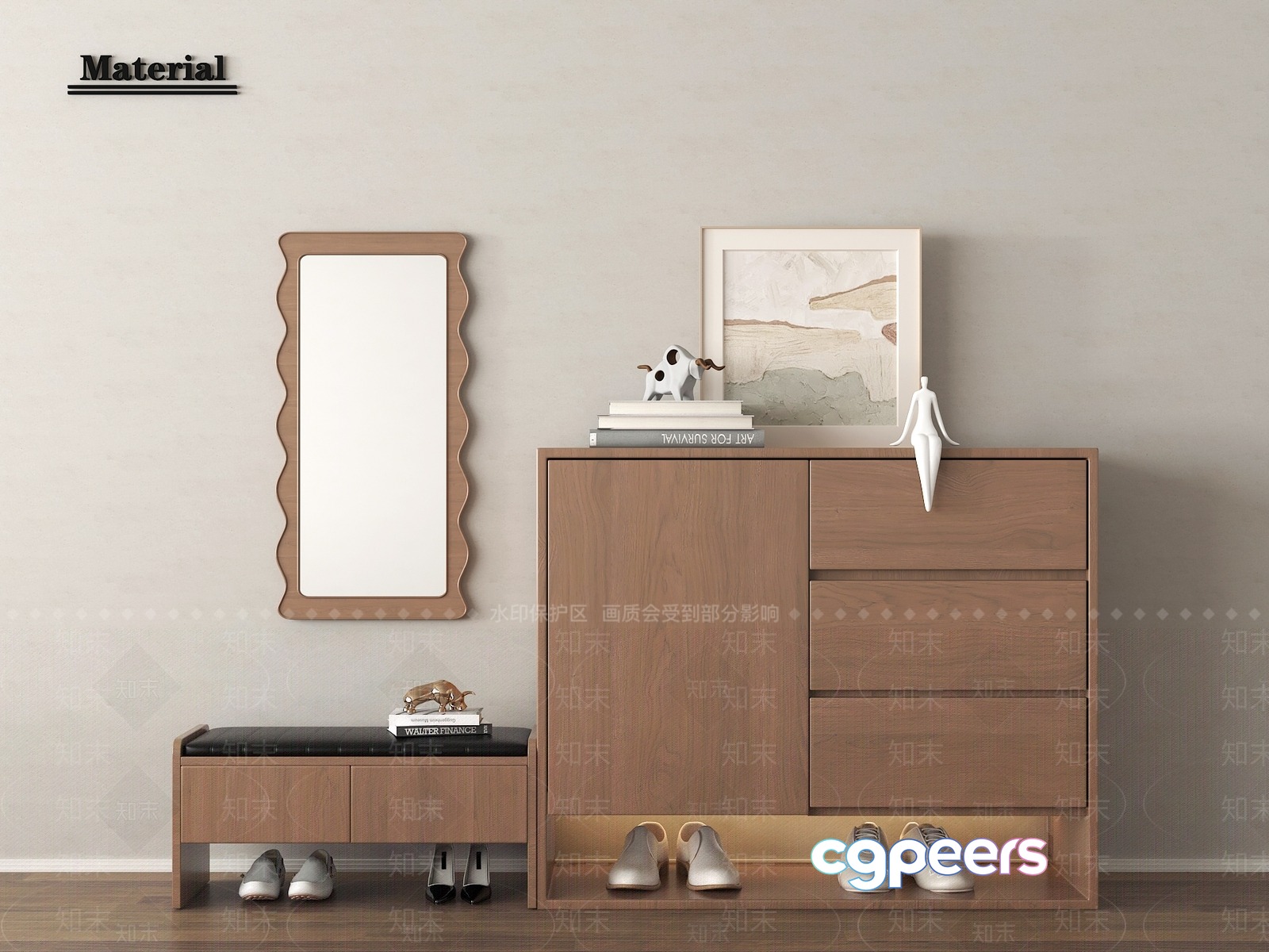 Modern Wooden Furniture 3D Model - 7533 - VRAY Render Modern Wooden Furniture 3D Model - 7533 - VRAY Render