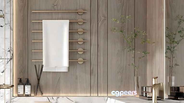 Modern Bathroom Decor 3D Model - 15138 - VRAY Render