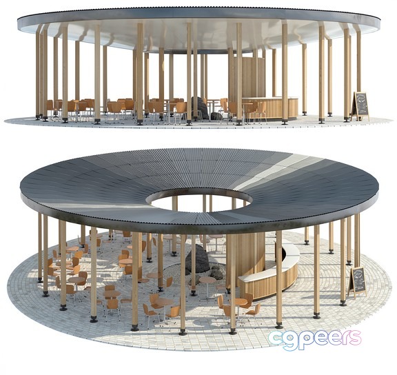 A Circular Structure With A Central Opening 3D Model - 22005 - VRAY Render