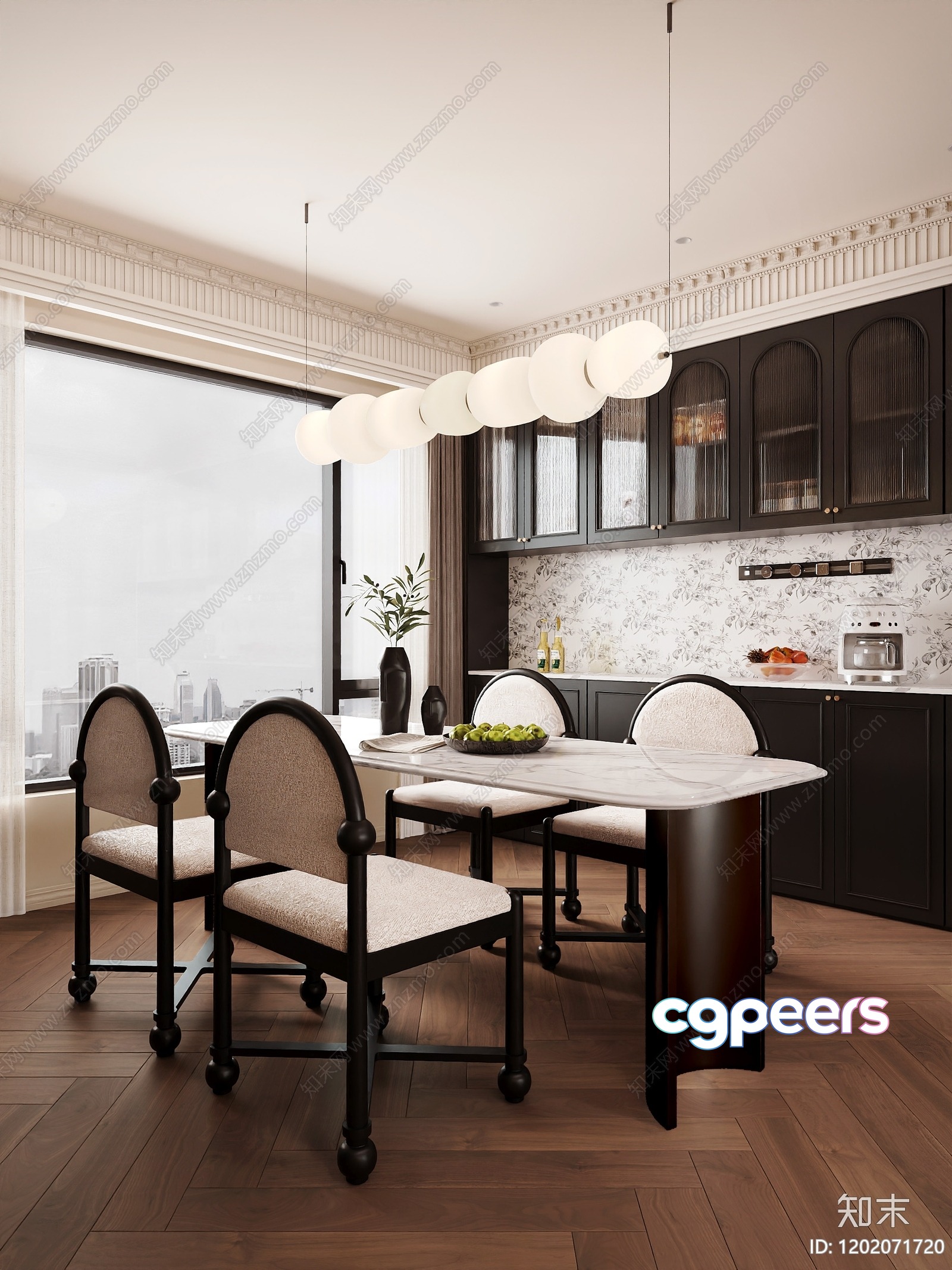 A Modern Dining Room 3D Model - 5196 - VRAY Render