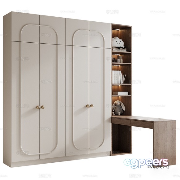 Modern Wardrobe Set 3D Model - 23030 - CORONA Render