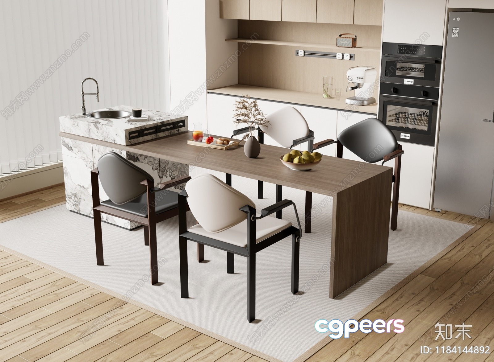 Modern Kitchen 3D Model - 17633 - VRAY Render Modern Kitchen 3D Model - 17633 - VRAY Render