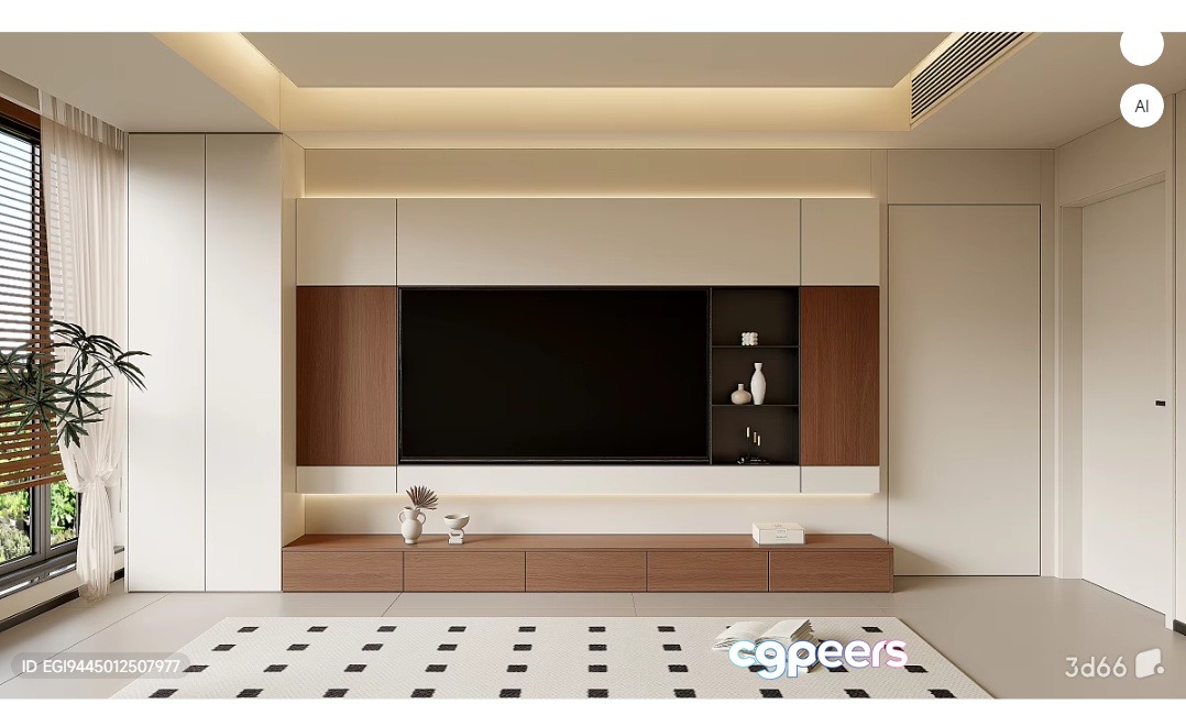Modern Entertainment Center 3D Model - 1433 - VRAY Render Modern Entertainment Center 3D Model - 1433 - VRAY Render