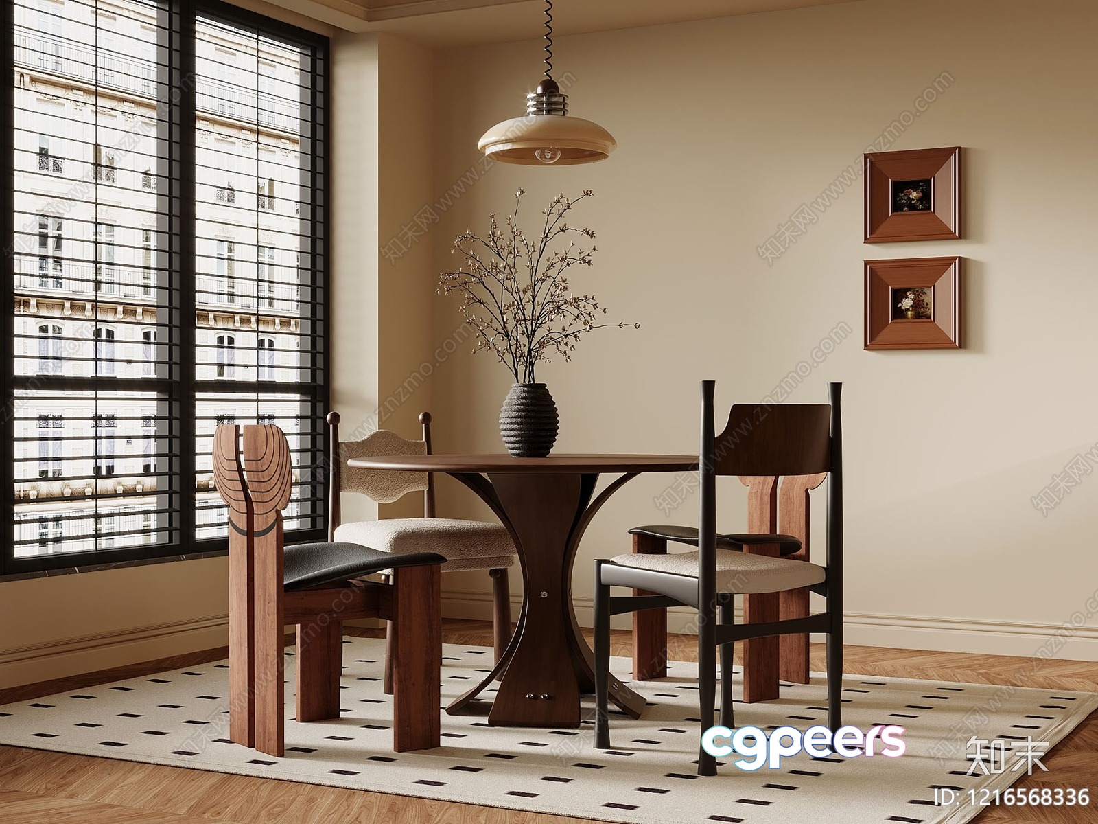 Modern Dining Room 3D Model - 16442 - VRAY Render Modern Dining Room 3D Model - 16442 - VRAY Render