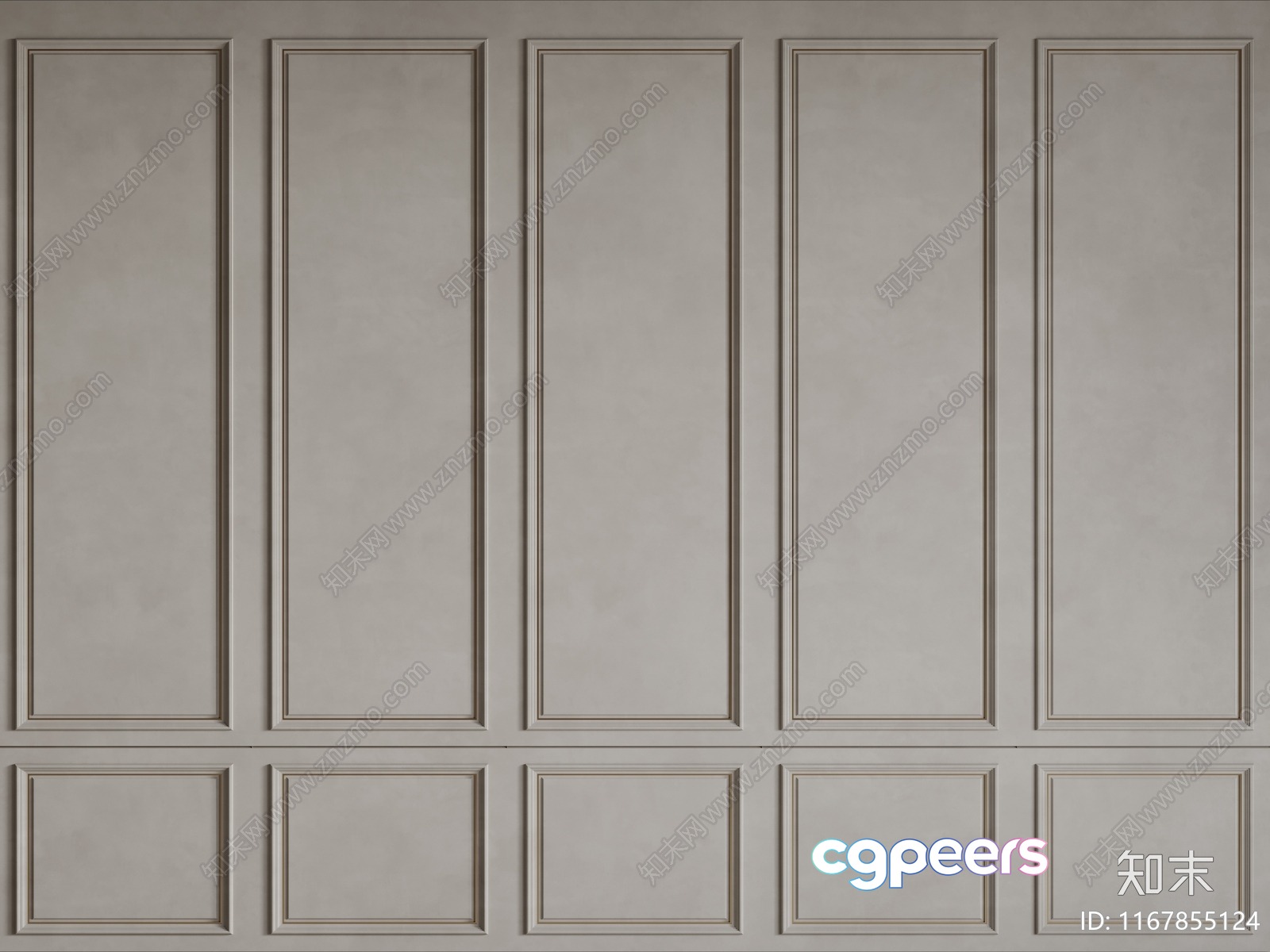 Classic White Wall 3D Model - 4907 - VRAY Render Classic White Wall 3D Model - 4907 - VRAY Render