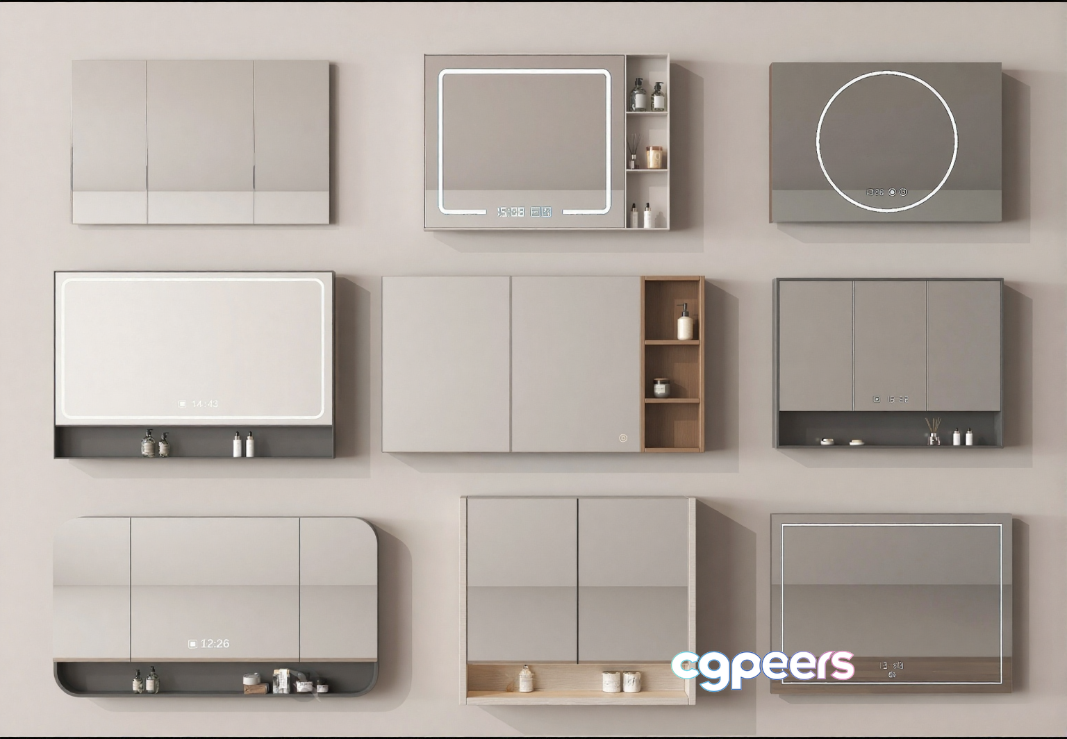 Modern Bathroom Vanity 3D Model - 4063 - VRAY Render