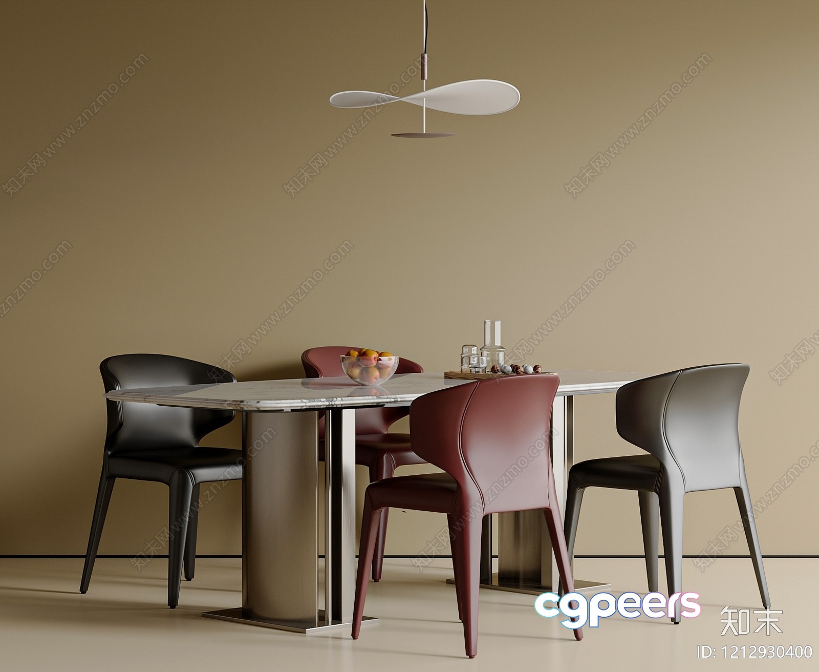 Modern Dining Room 3D Model - 12066 - VRAY Render