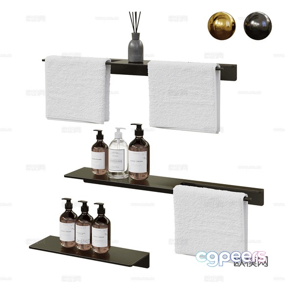 A Bathroom Shelf 3D Model - 6271 - CORONA Render