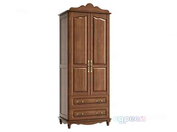 Wooden Wardrobe 3D Model - 13609 - VRAY Render Wooden Wardrobe 3D Model - 13609 - VRAY Render