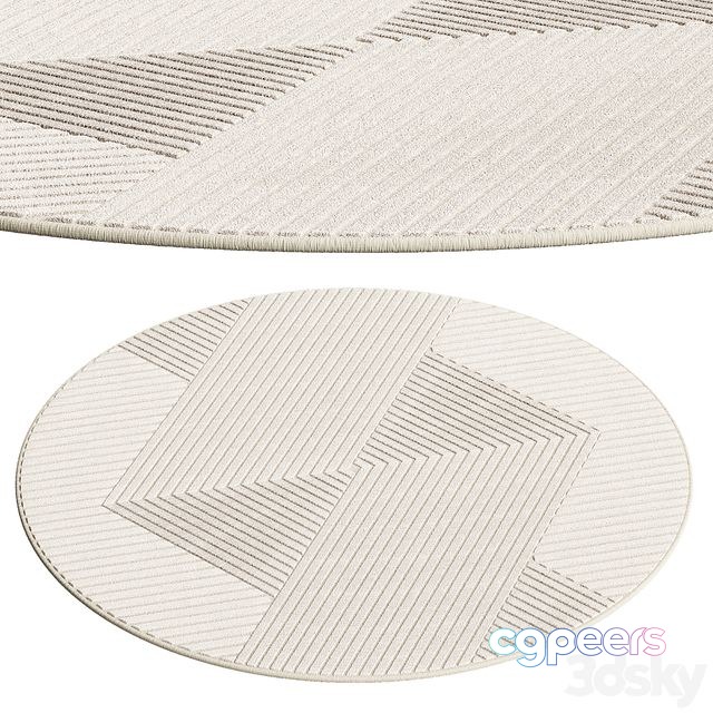 3ds Max Free - Round Rug Mars by Benuta 3ds Max Free - Round Rug Mars by Benuta