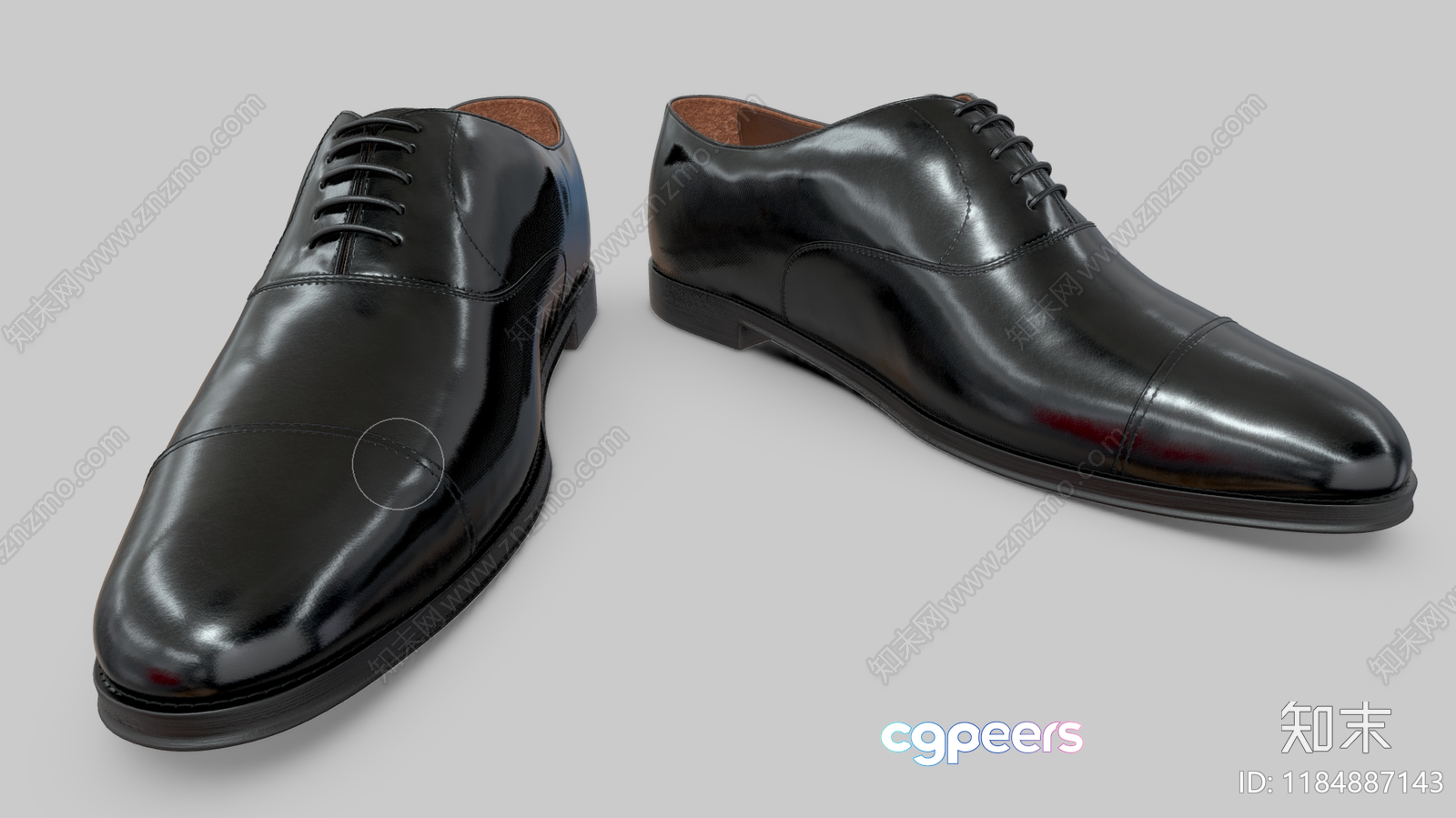 Black Leather Dress Shoes 3D Model - 7390 - CORONA Render Black Leather Dress Shoes 3D Model - 7390 - CORONA Render