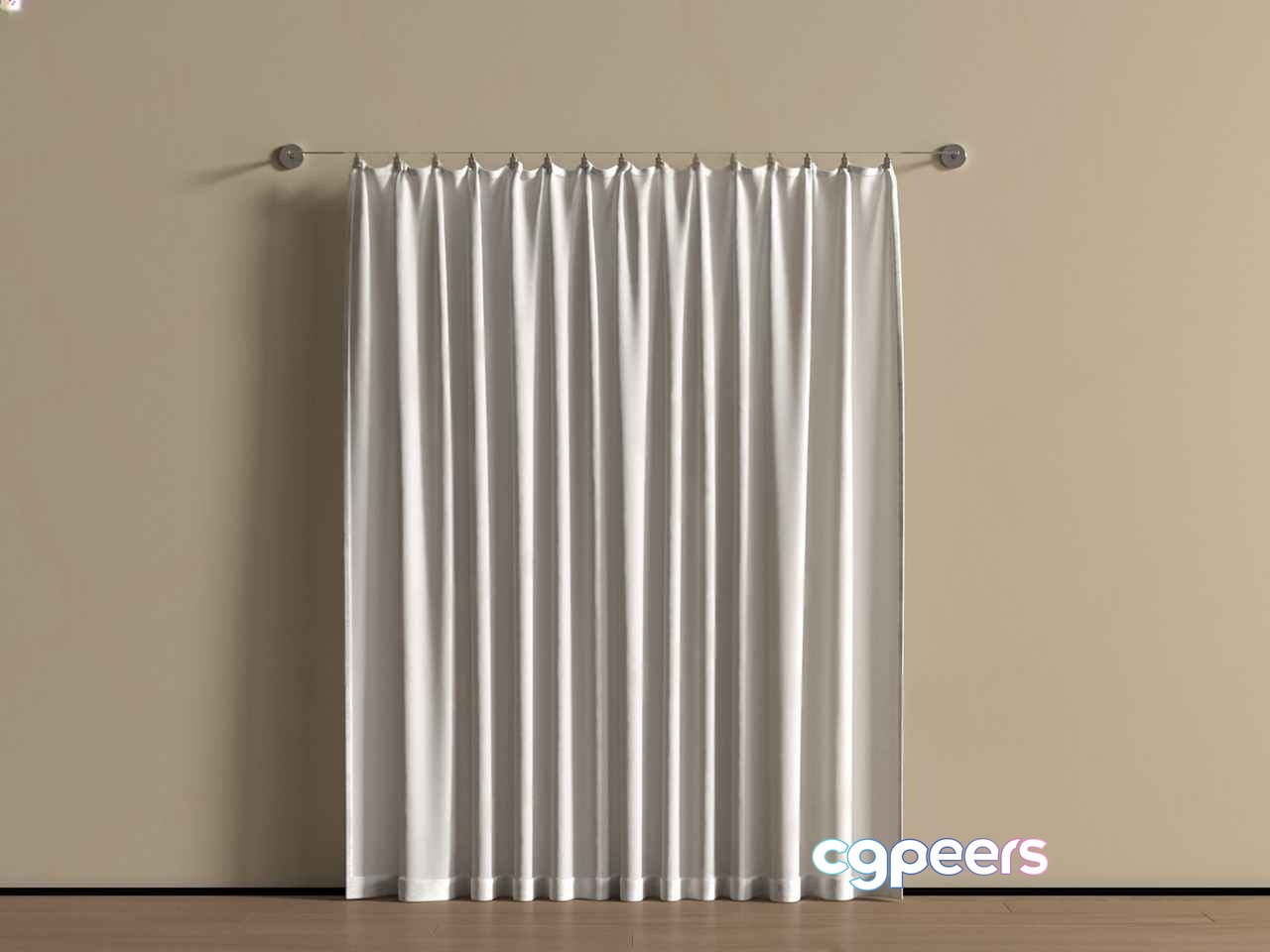 White Shower Curtain 3D Model - 18812 - VRAY Render