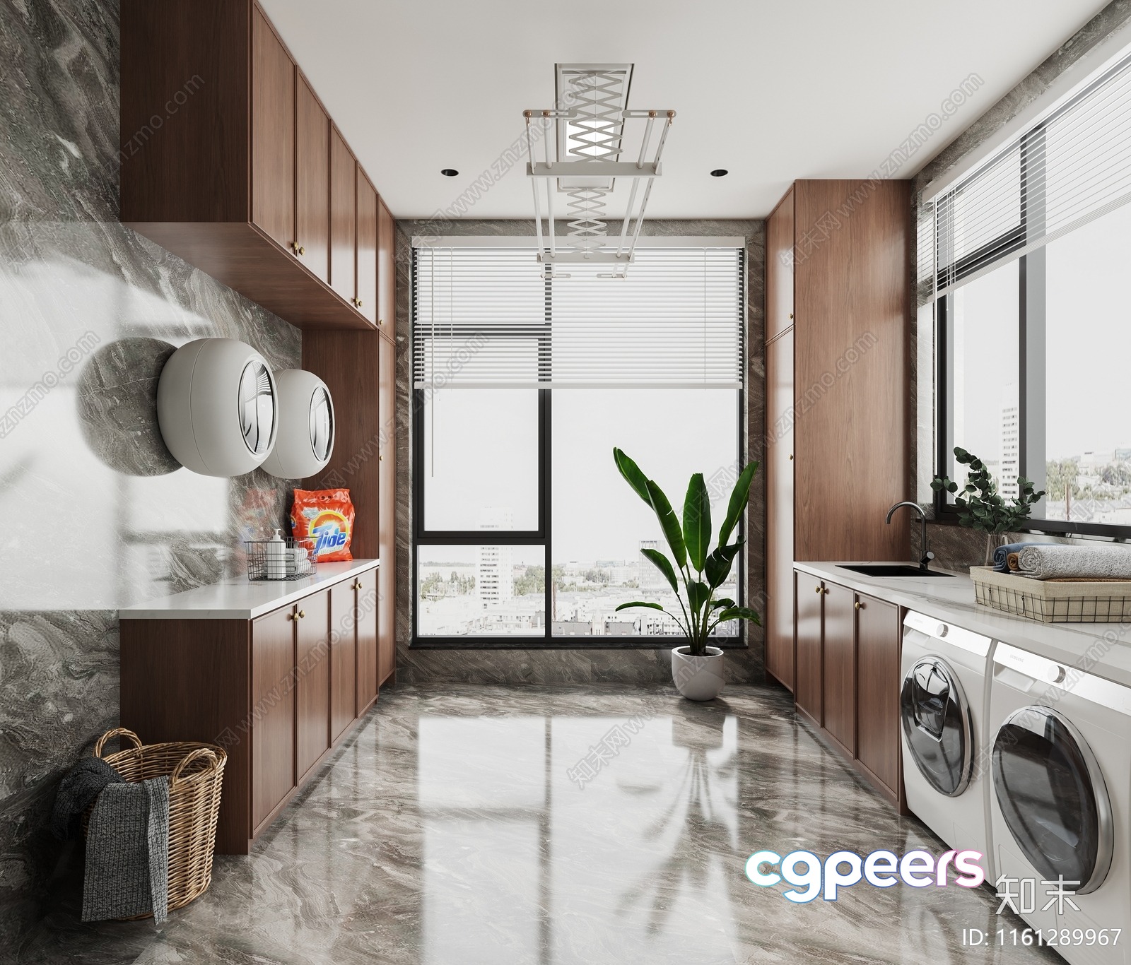 Modern Laundry Room 3D Model - 14709 - VRAY Render
