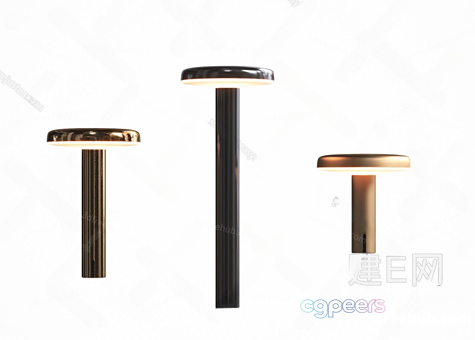 Gold Light Fixture 3D Model - 18955 - VRAY Render