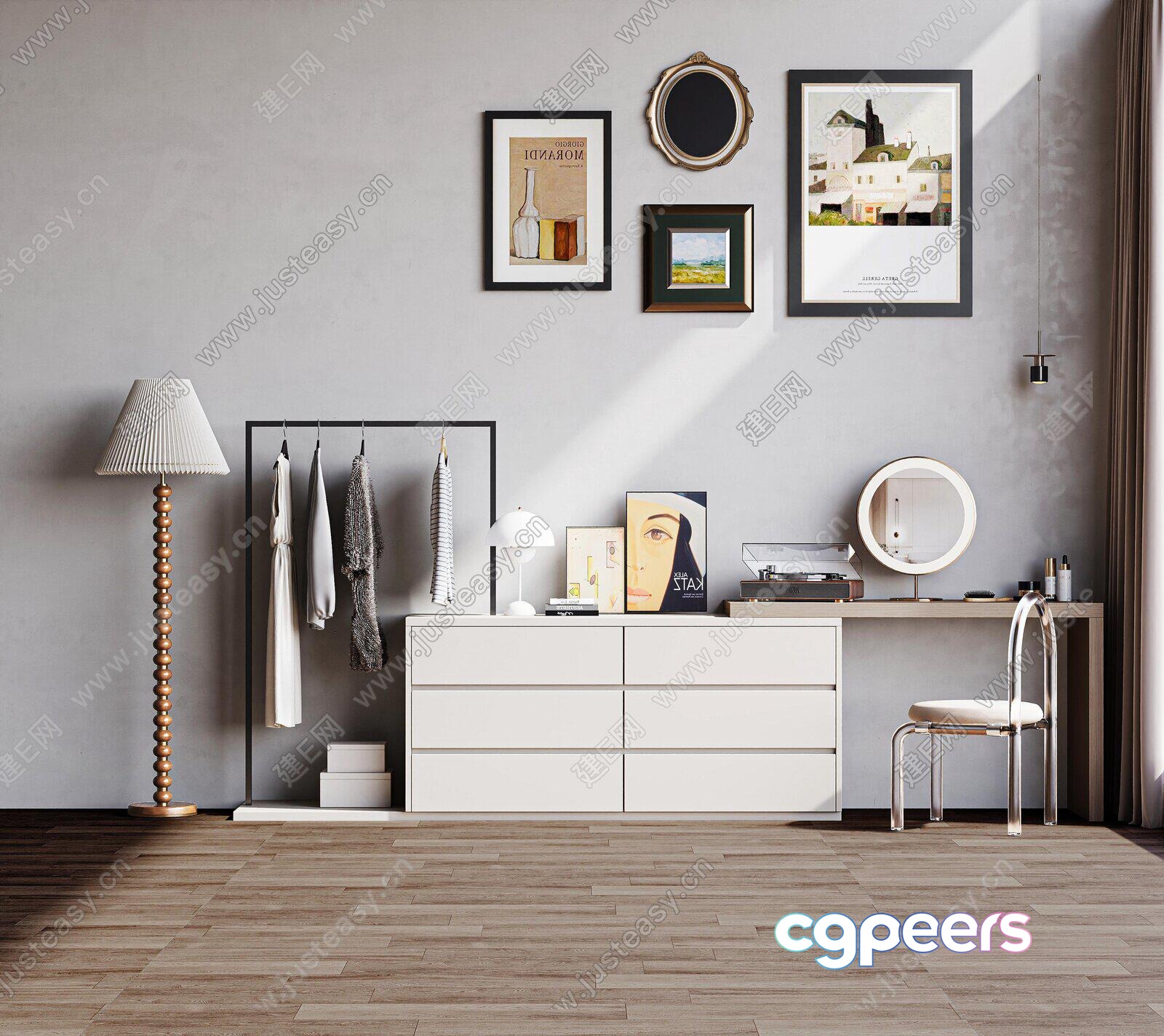 Modern Minimalist Decor 3D Model - 9307 - CORONA Render