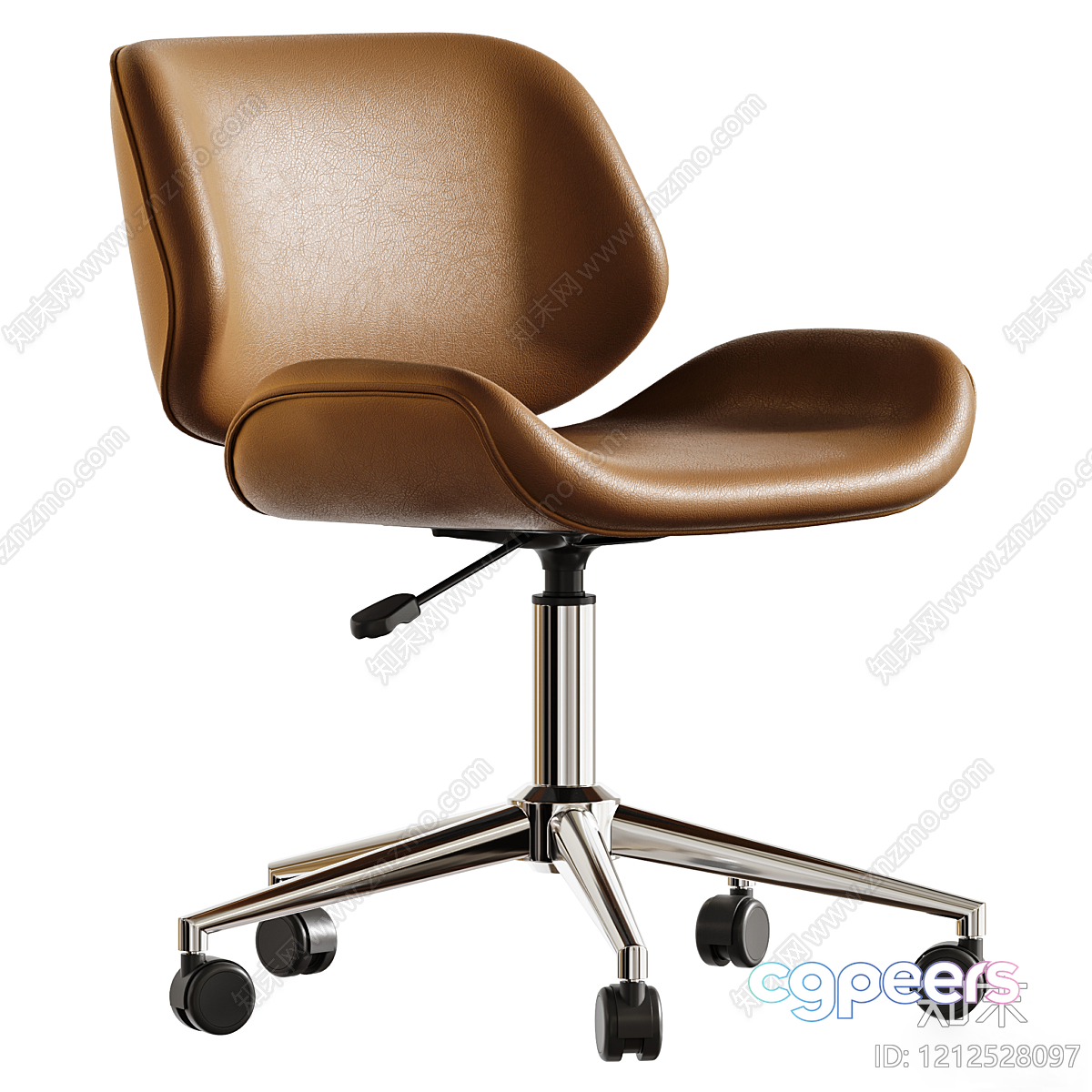 Brown Office Chair 3D Model - 9113 - VRAY Render