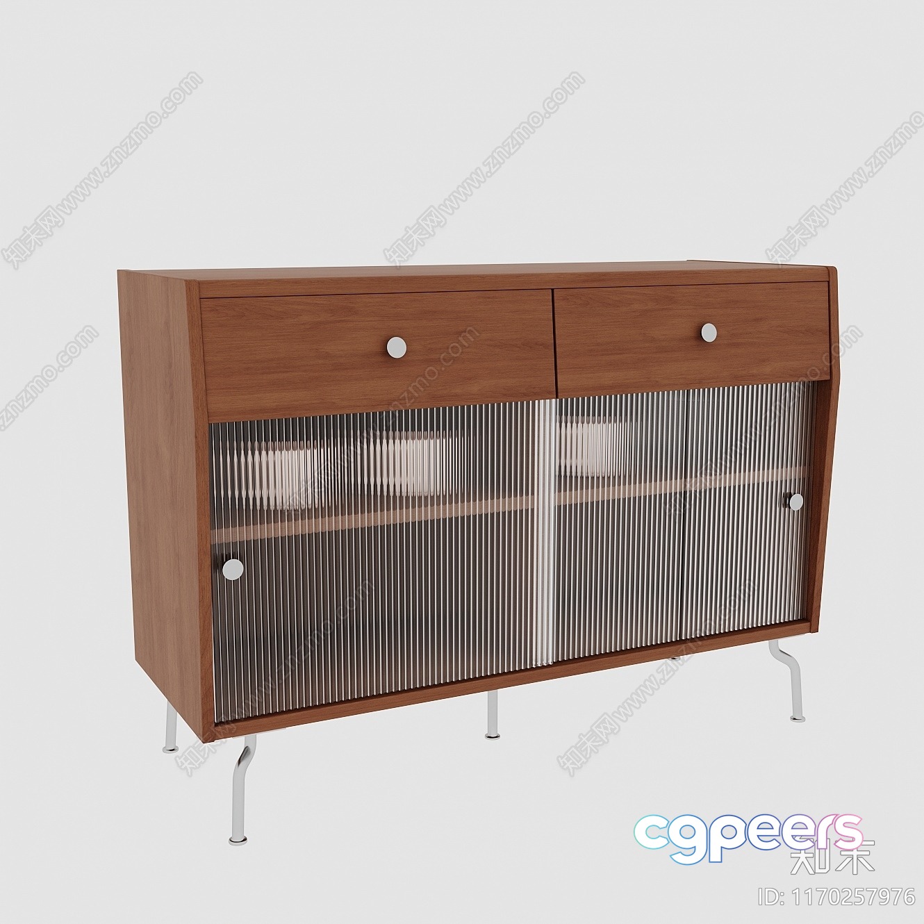 Mid-Century Modern Cabinet 3D Model - 13681 - VRAY Render
