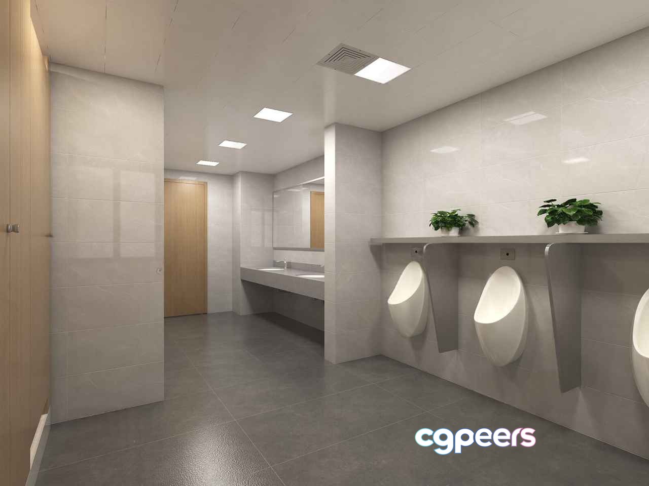 Modern Public Restroom 3D Model - 9397 - VRAY Render Modern Public Restroom 3D Model - 9397 - VRAY Render