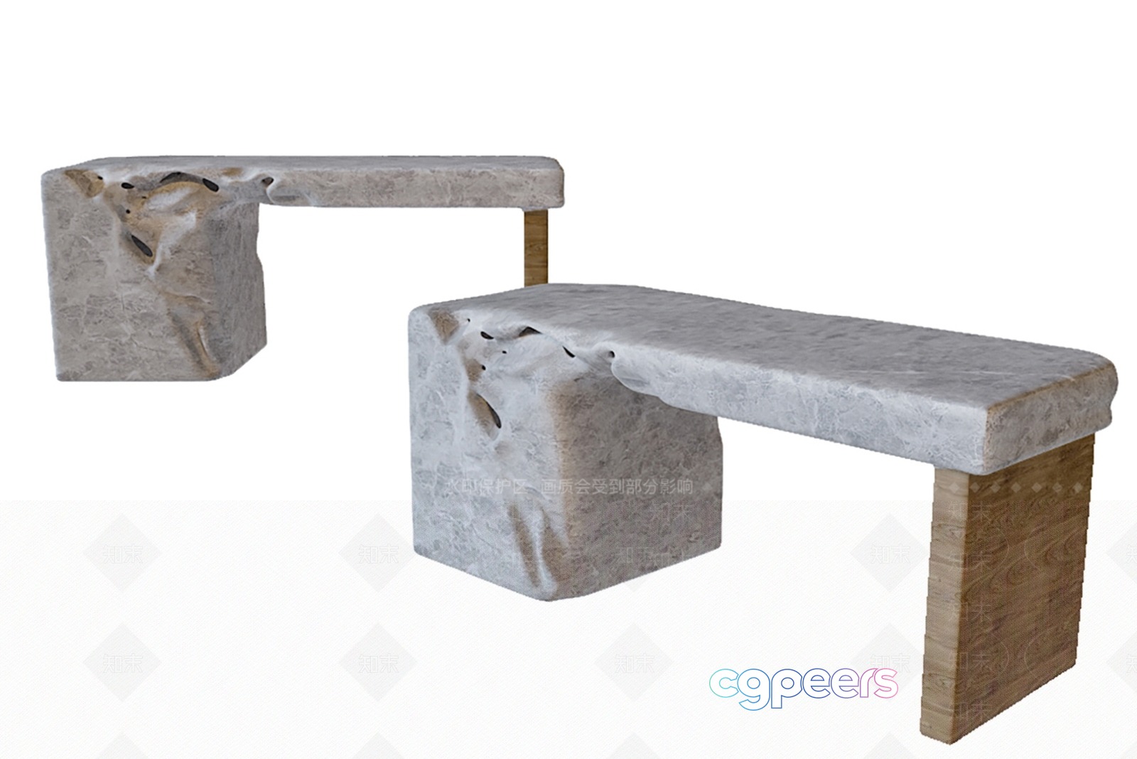 A Stone Bench 3D Model - 17421 - VRAY Render A Stone Bench 3D Model - 17421 - VRAY Render