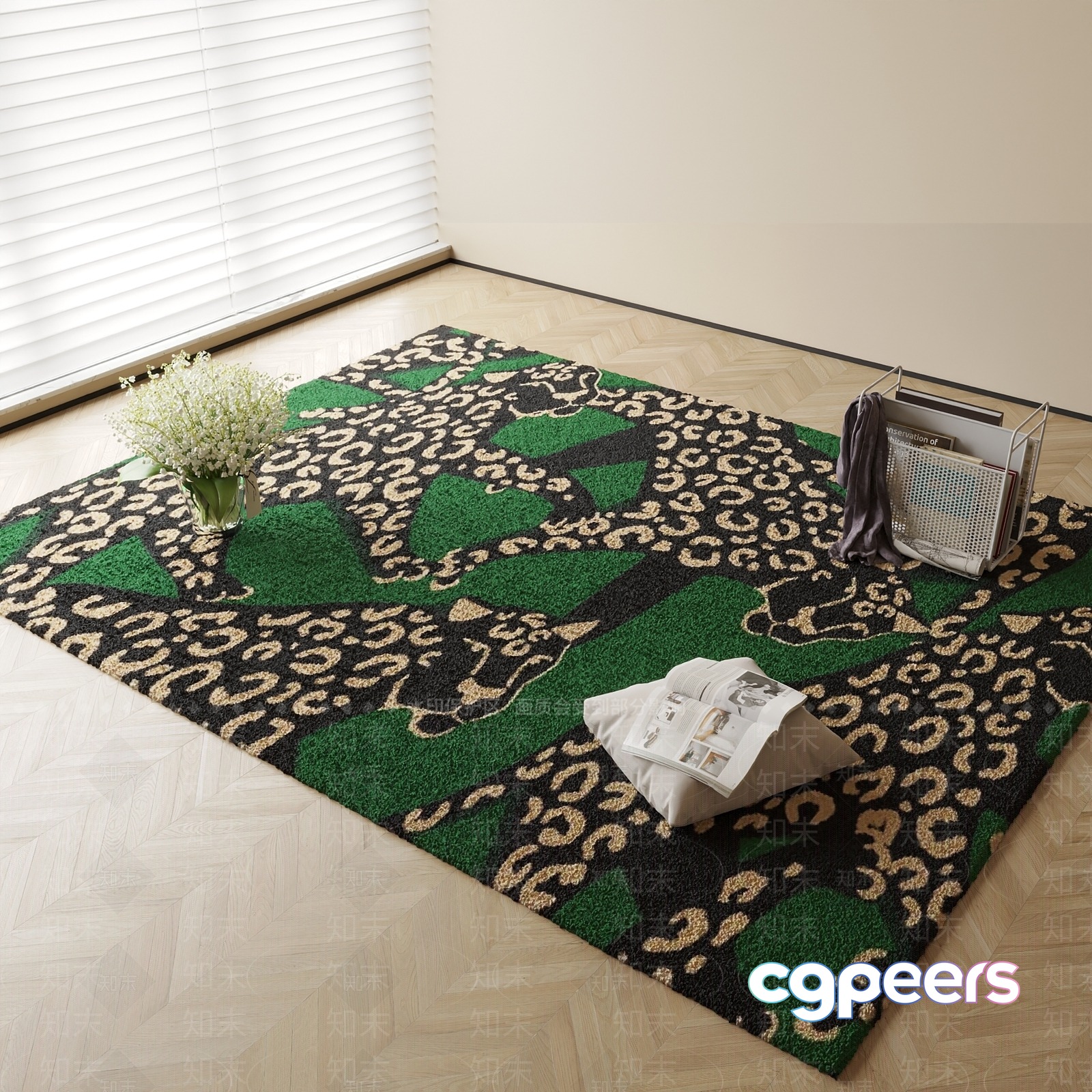 A Leopard-Print Rug 3D Model - 4129 - VRAY Render