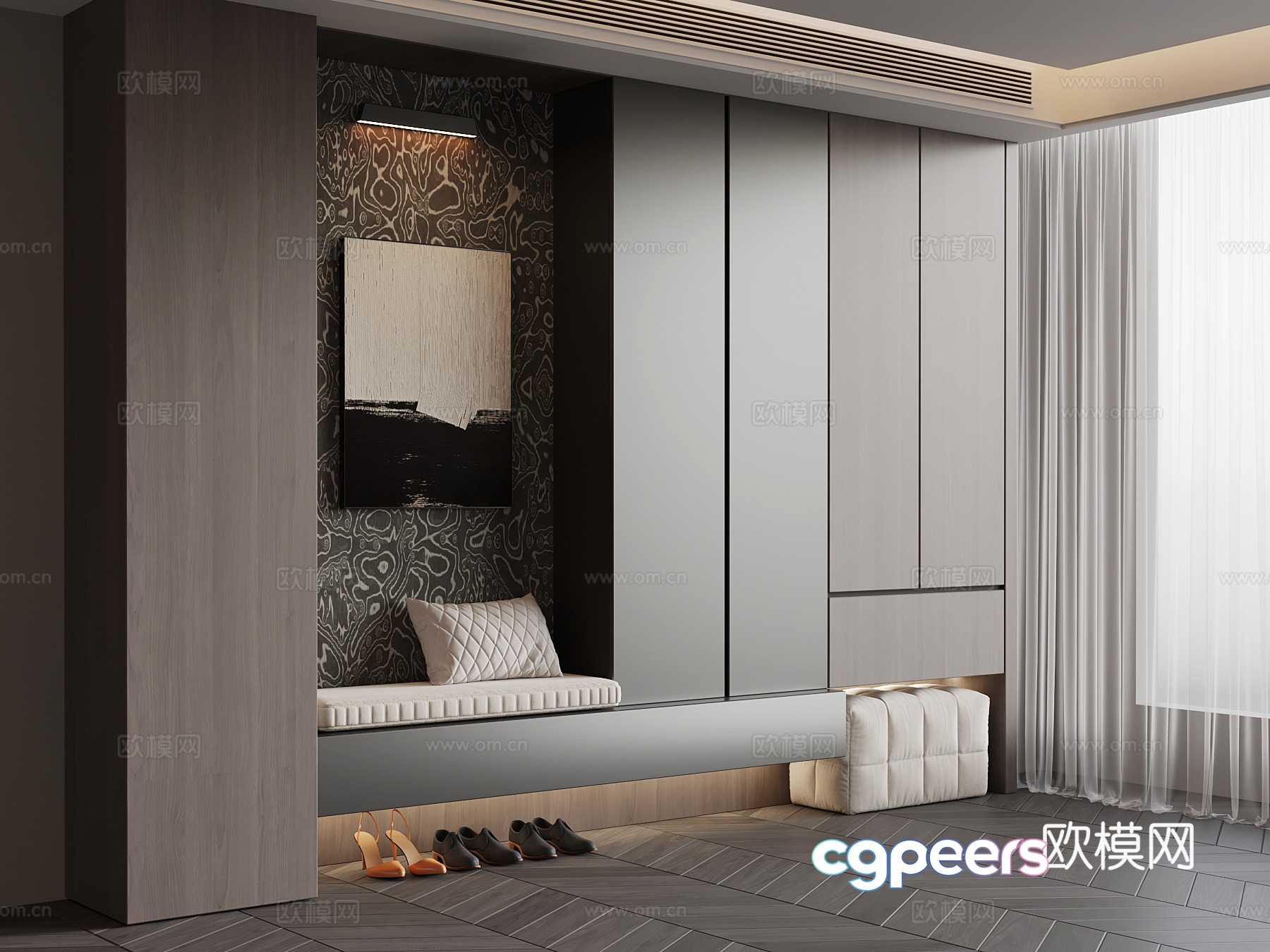Modern Living Room 3D Model - 14954 - VRAY Render