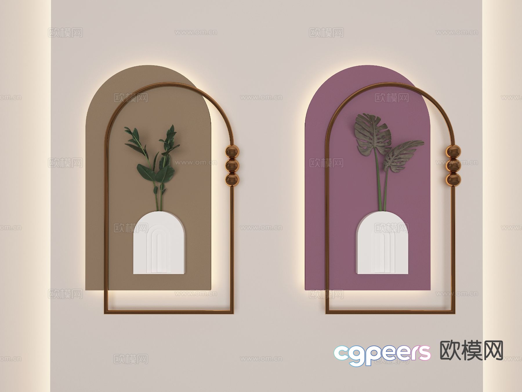 Cozy Modern Wall Decor 3D Model - 21831 - VRAY Render Cozy Modern Wall Decor 3D Model - 21831 - VRAY Render