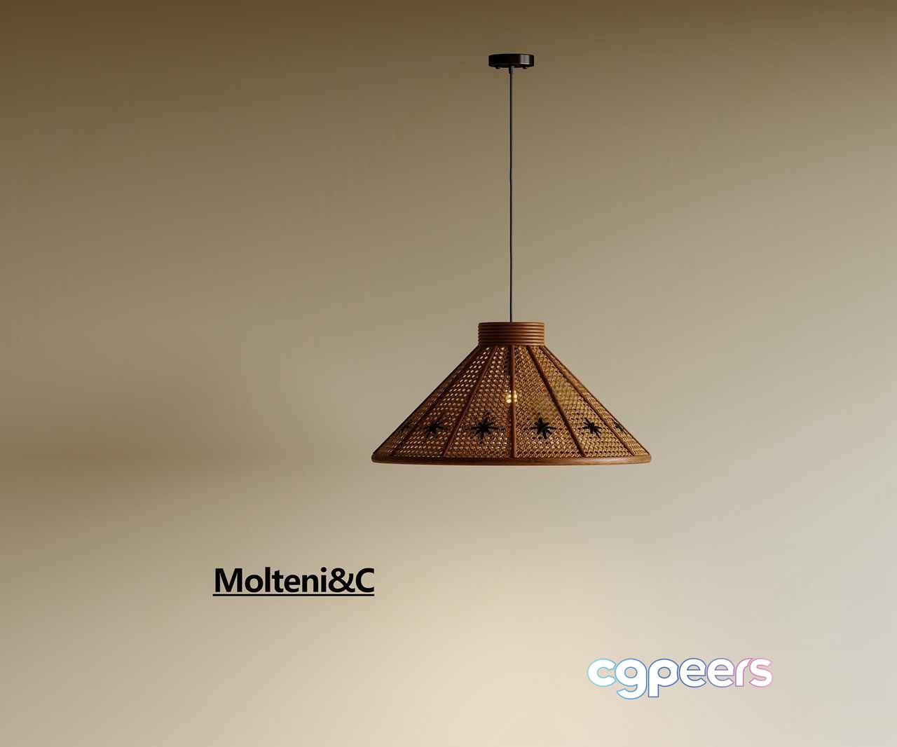 Gold Light Fixture 3D Model - 6256 - CORONA Render