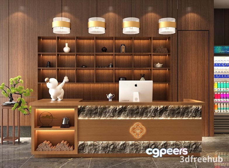 Modern Reception Desk 3D Model - 18981 - VRAY Render Modern Reception Desk 3D Model - 18981 - VRAY Render