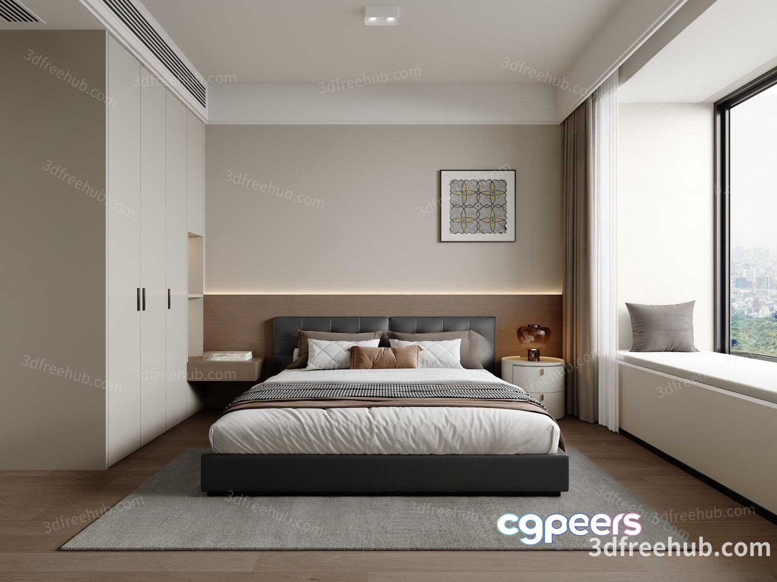 Cozy Bedroom 3D Model - 22473 - VRAY Render