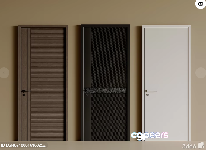Modern Interior Doors 3D Model - 17540 - VRAY Render