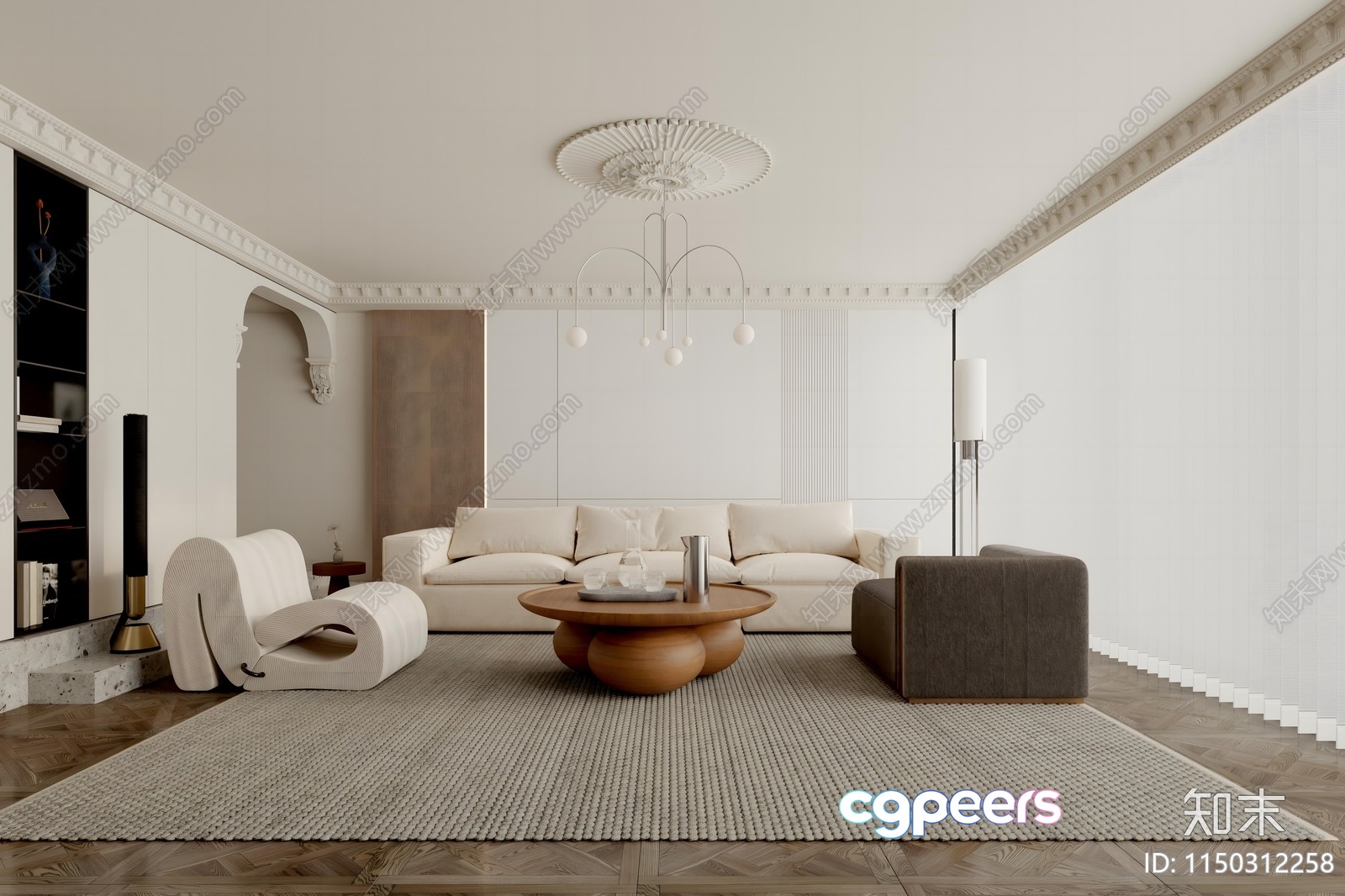 Modern Living Room 3D Model - 11854 - VRAY Render Modern Living Room 3D Model - 11854 - VRAY Render