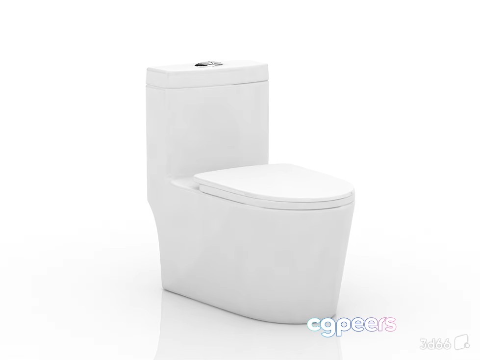 A White Toilet 3D Model - 18502 - VRAY Render A White Toilet 3D Model - 18502 - VRAY Render