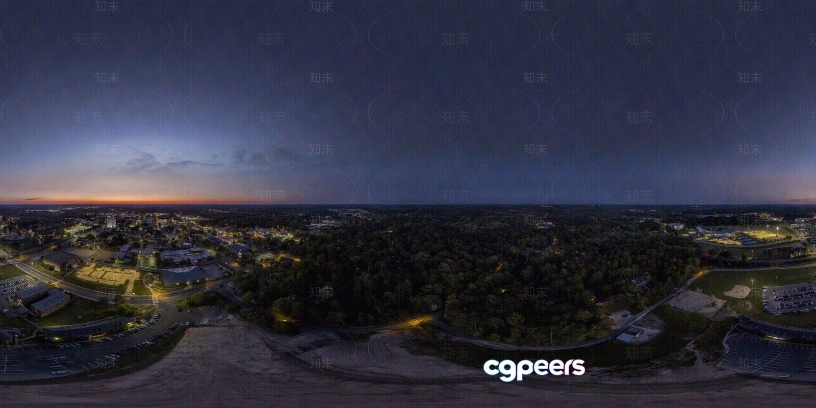 Aerial View Of A City 3D Model - 13500 - VRAY Render