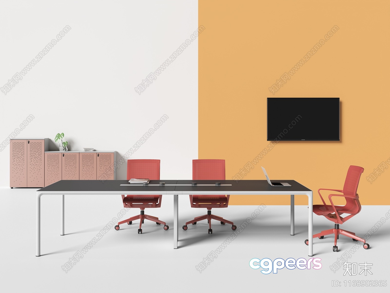 Modern Office Furniture 3D Model - 20400 - VRAY Render