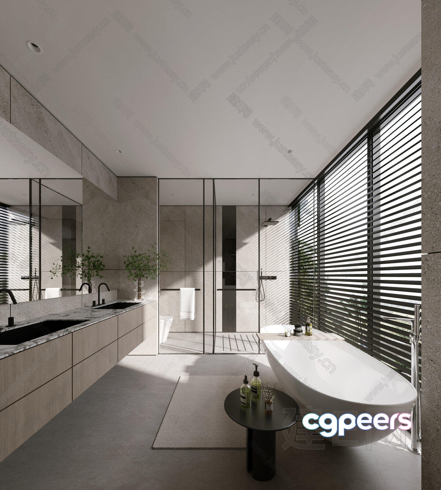 Modern Bathroom Design 3D Model - 12852 - CORONA Render Modern Bathroom Design 3D Model - 12852 - CORONA Render