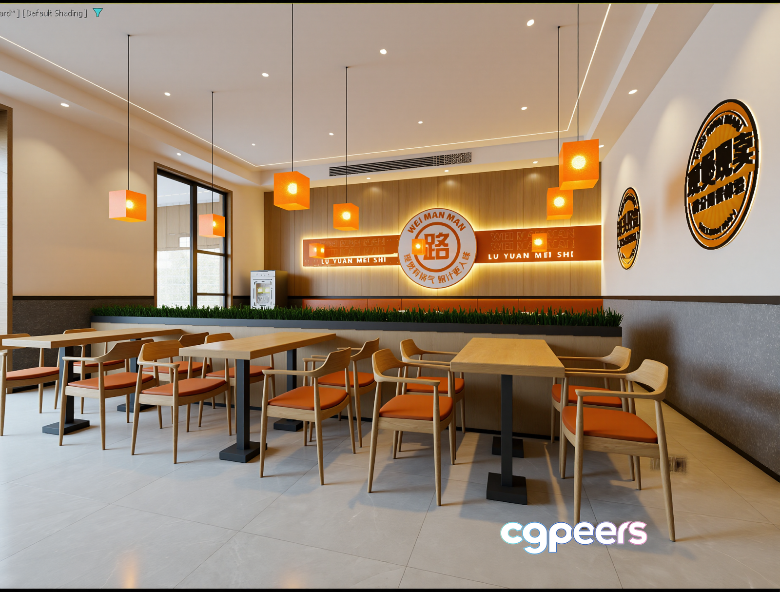 A Restaurant Dining Area 3D Model - 6592 - VRAY Render A Restaurant Dining Area 3D Model - 6592 - VRAY Render
