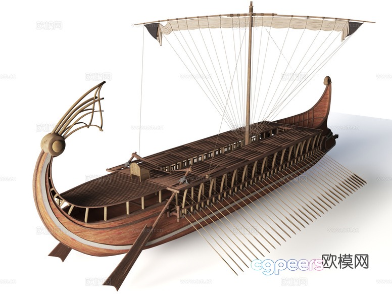 Ancient Warship 3D Model - 833 - VRAY Render Ancient Warship 3D Model - 833 - VRAY Render
