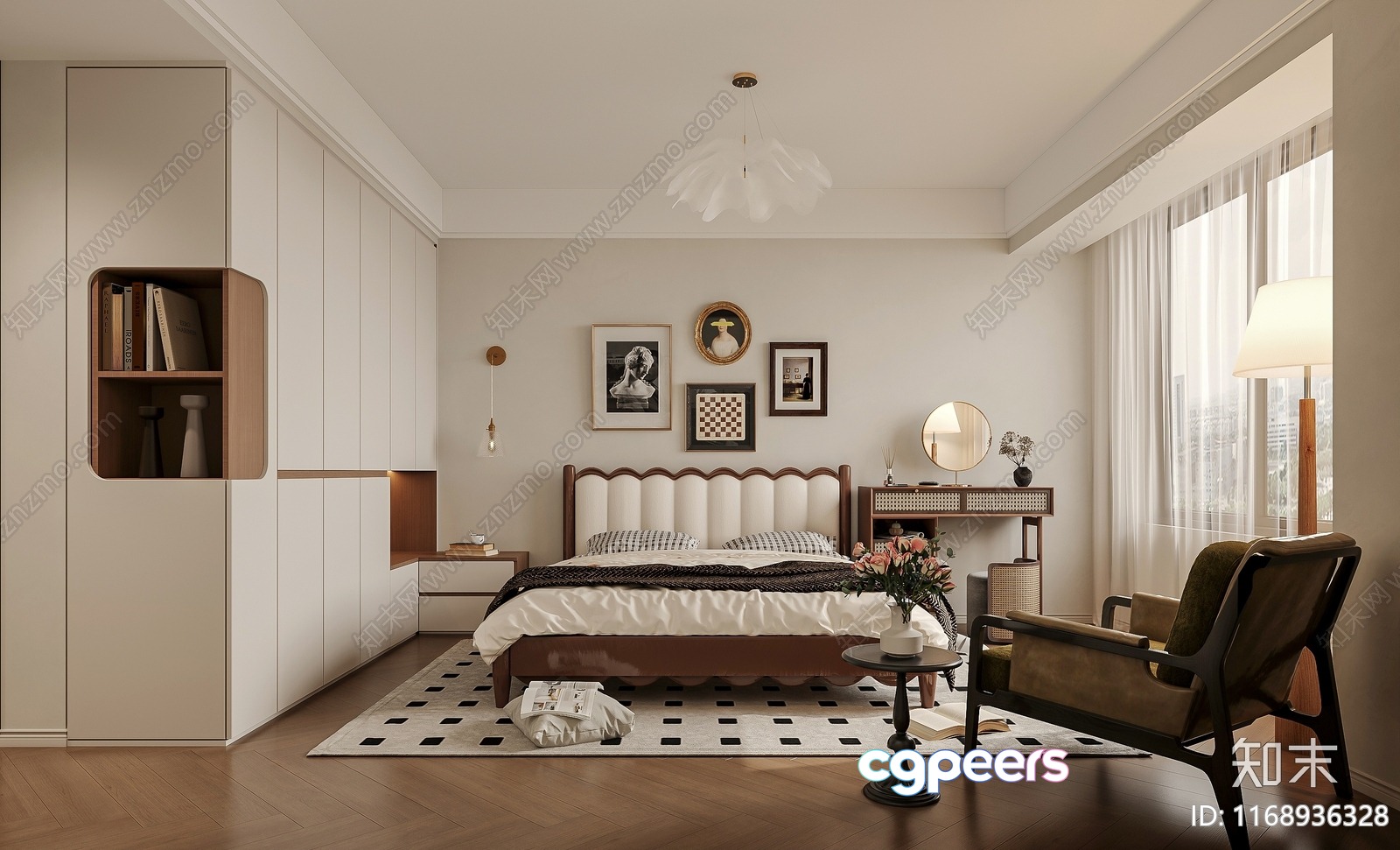 Modern Bedroom Decor 3D Model - 1947 - VRAY Render Modern Bedroom Decor 3D Model - 1947 - VRAY Render