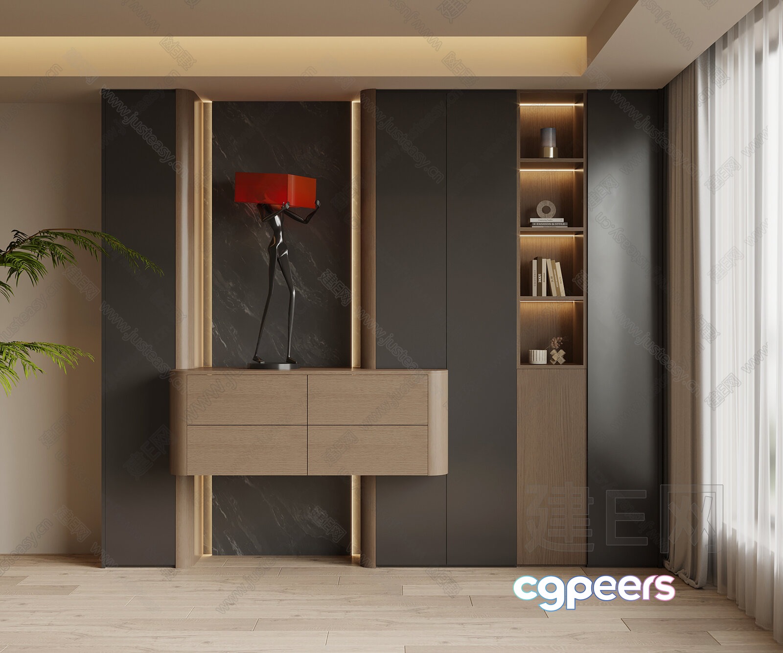 Modern Living Room 3D Model - 11826 - VRAY Render