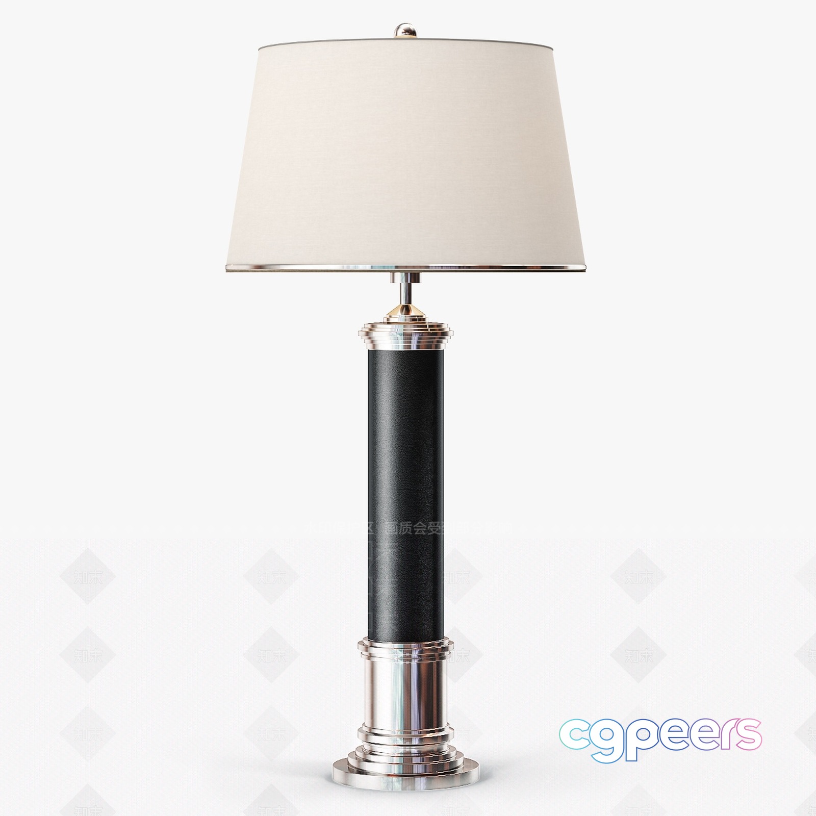 A Table Lamp With A White Shade 3D Model - 12267 - VRAY Render A Table Lamp With A White Shade 3D Model - 12267 - VRAY Render