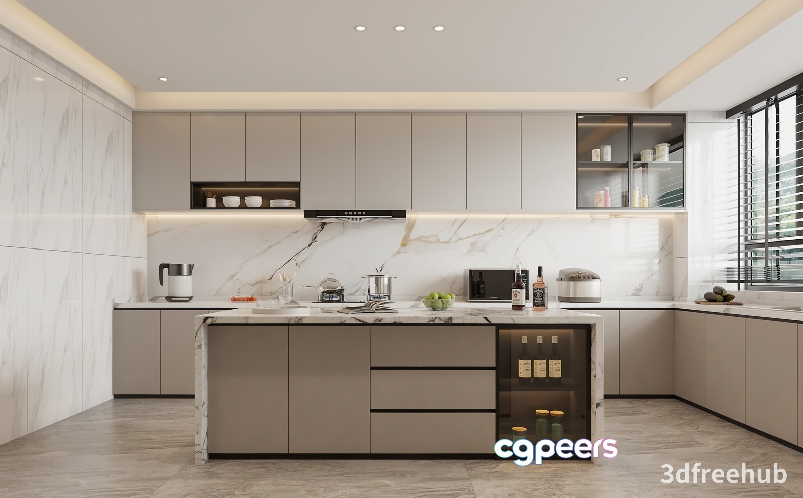 Modern Kitchen 3D Model - 23301 - VRAY Render Modern Kitchen 3D Model - 23301 - VRAY Render