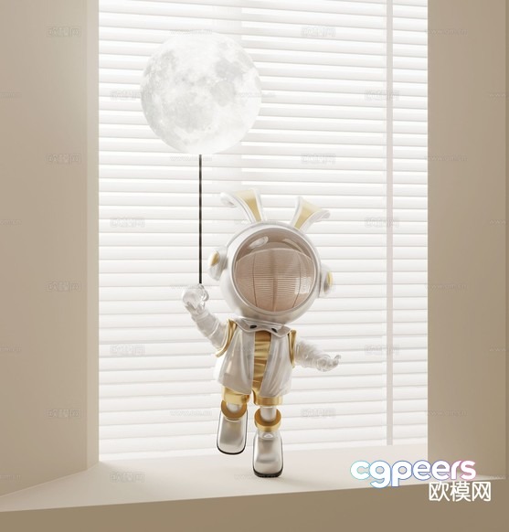 A Toy Astronaut Figurine 3D Model - 5685 - VRAY Render A Toy Astronaut Figurine 3D Model - 5685 - VRAY Render