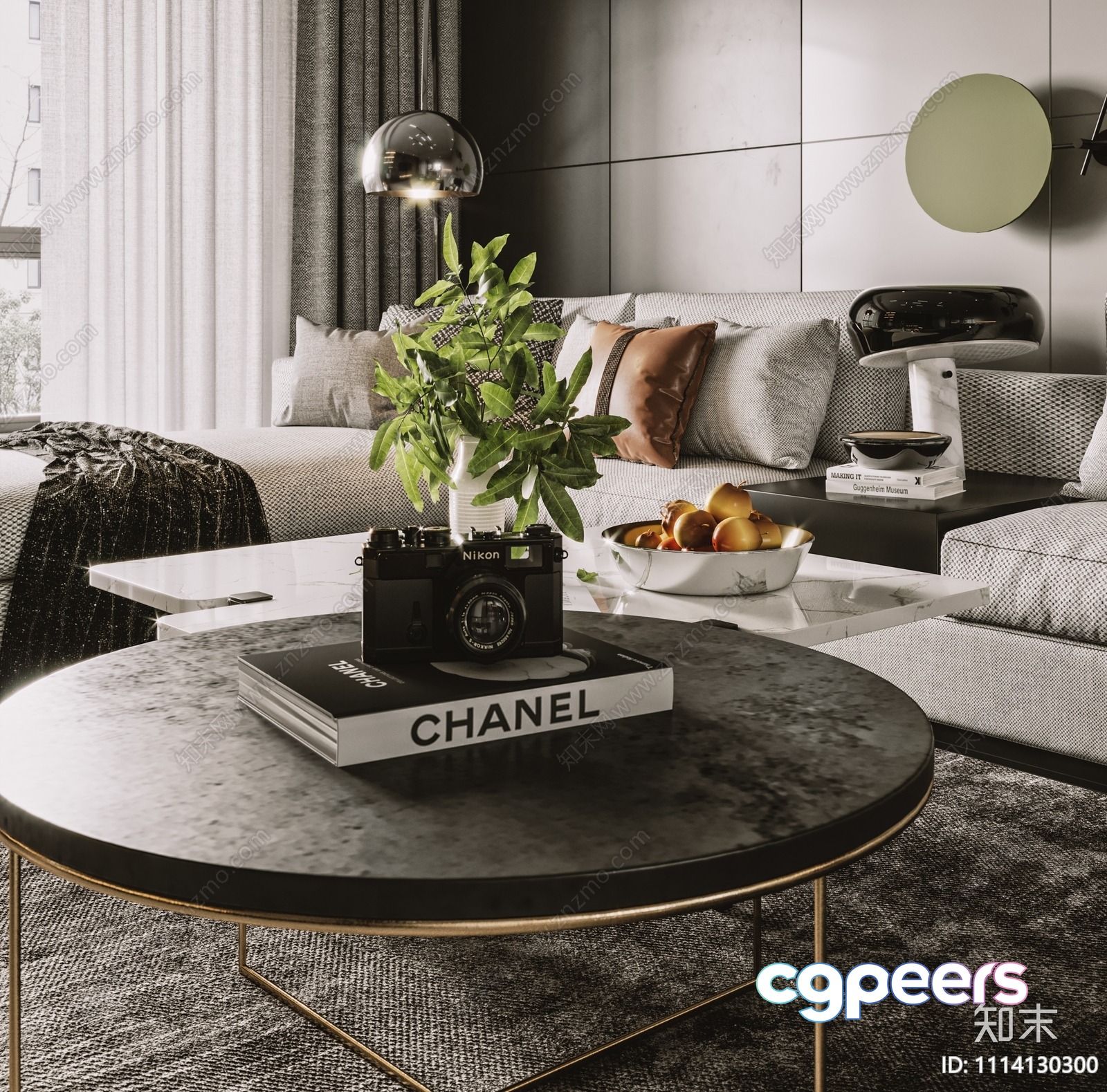 Modern Living Room 3D Model - 21836 - VRAY Render Modern Living Room 3D Model - 21836 - VRAY Render