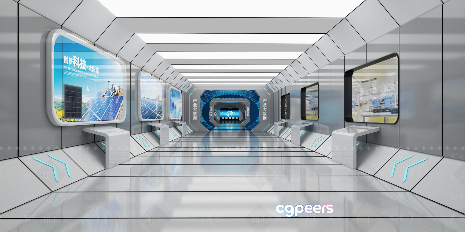 Modern Futuristic Room 3D Model - 12657 - VRAY Render