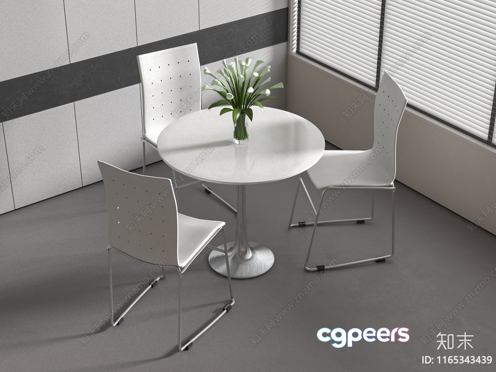 Modern Dining Room 3D Model - 10132 - VRAY Render