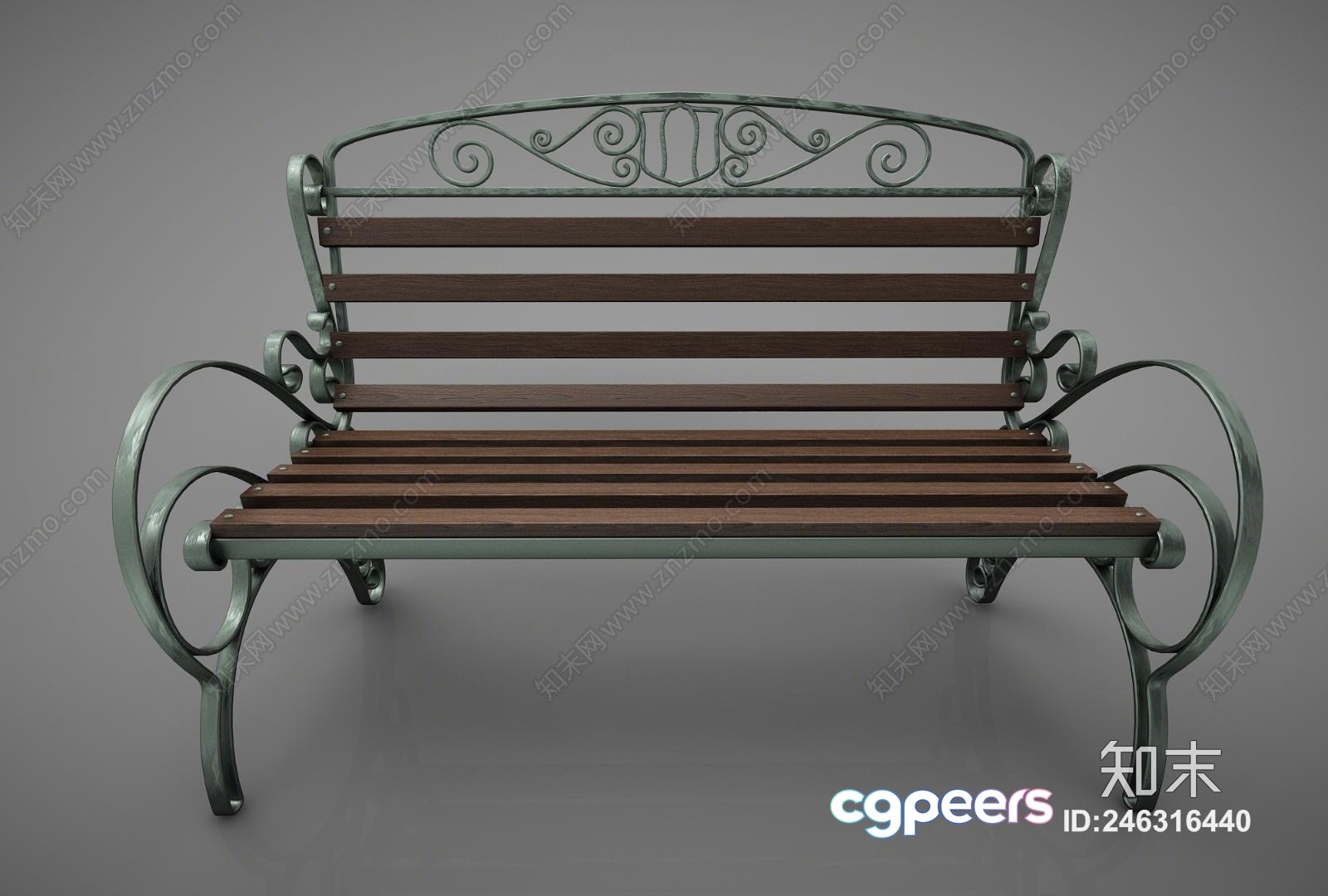 Metal Bench 3D Model - 11293 - VRAY Render Metal Bench 3D Model - 11293 - VRAY Render
