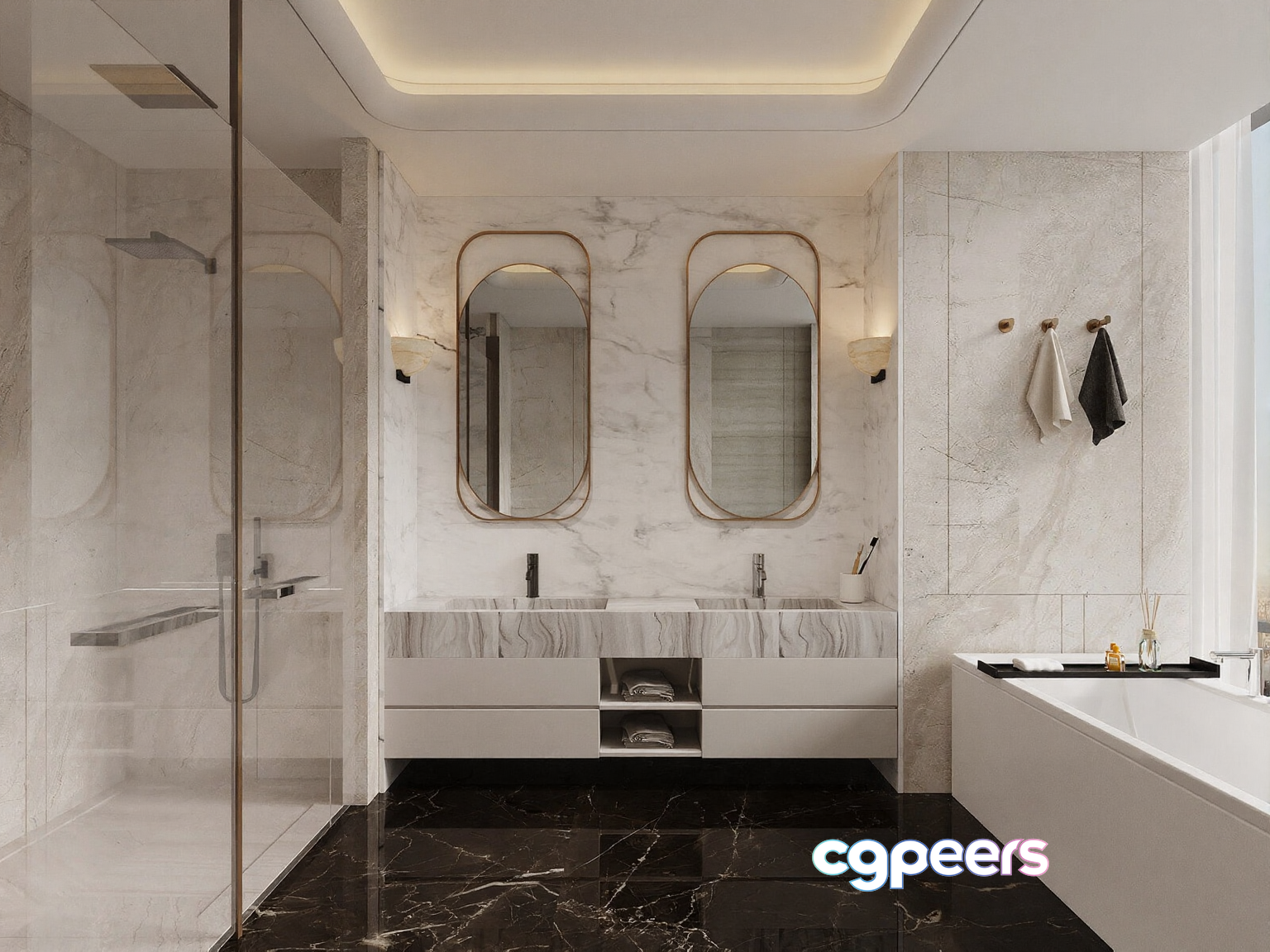 Modern Bathroom Design 3D Model - 10806 - VRAY Render