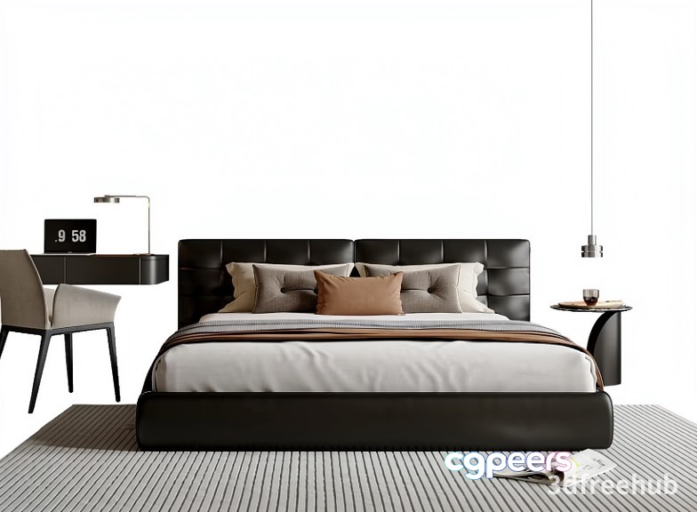 Modern Bedroom 3D Model - 22598 - VRAY Render