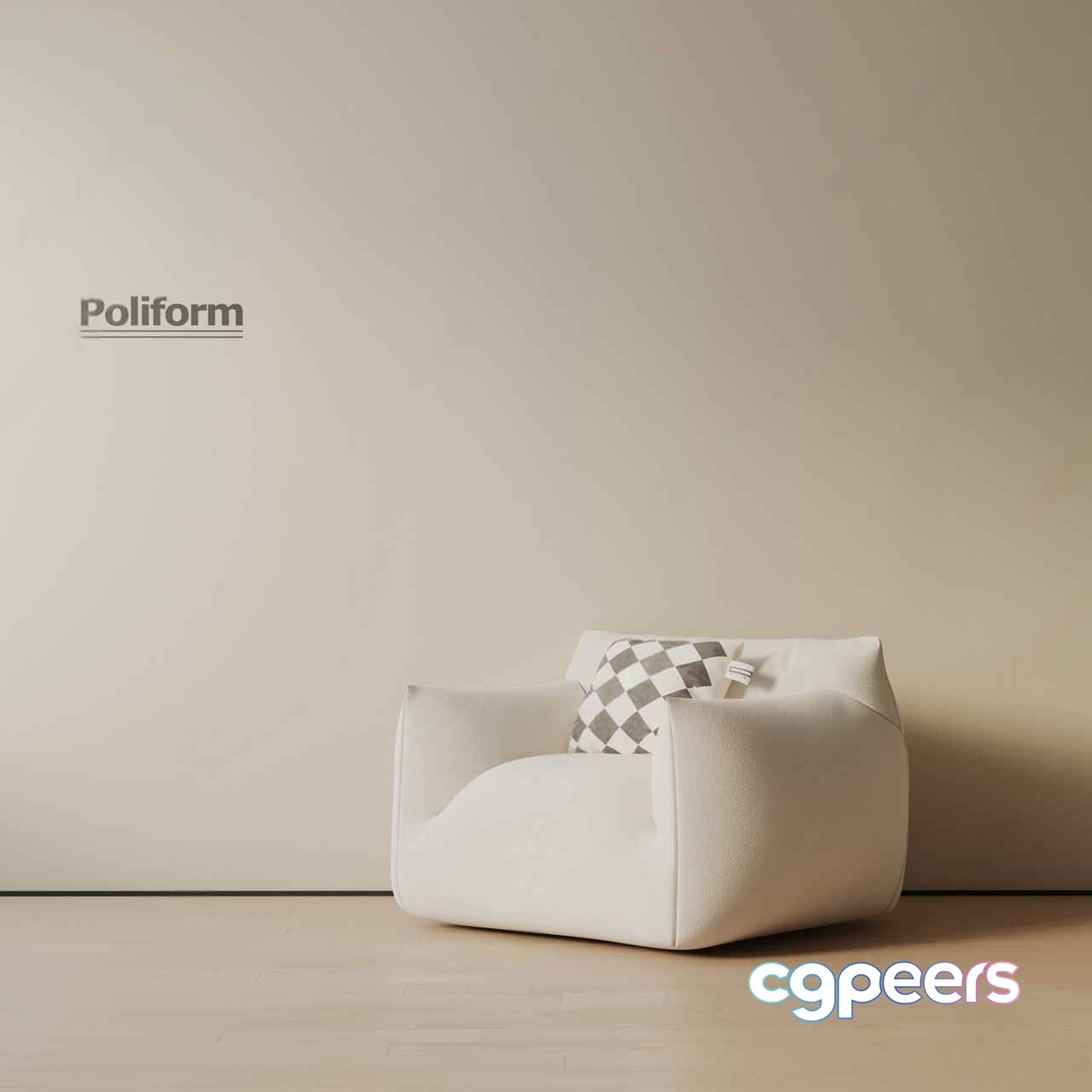White Chair 3D Model - 3521 - VRAY Render