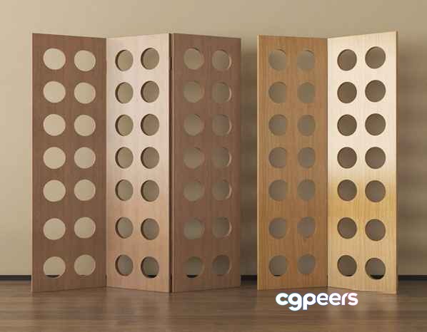 Wooden Room Divider 3D Model - 12392 - VRAY Render Wooden Room Divider 3D Model - 12392 - VRAY Render